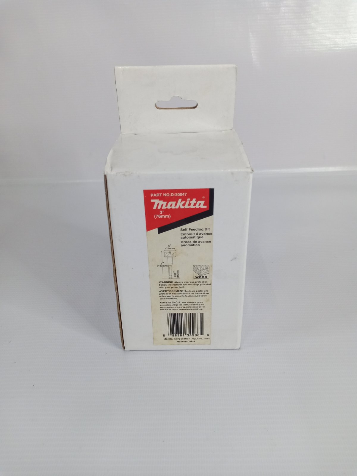 MAKITA D-30047 – 3″ (76mm) Self-feeding Bit w/ 7/16″ Hex Shank