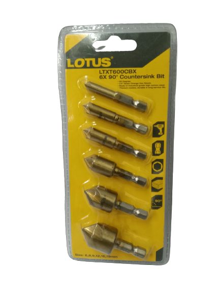 LOTUS LTXT600CBX Countersink Bit 90° (6pcs.)