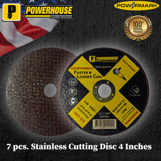 POWERHOUSE 7 pcs. Stainless Cutting Disc 4 Inches