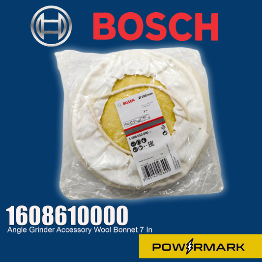 BOSCH 1608610000 Angle Grinder Accessory Wool Bonnet 7 In