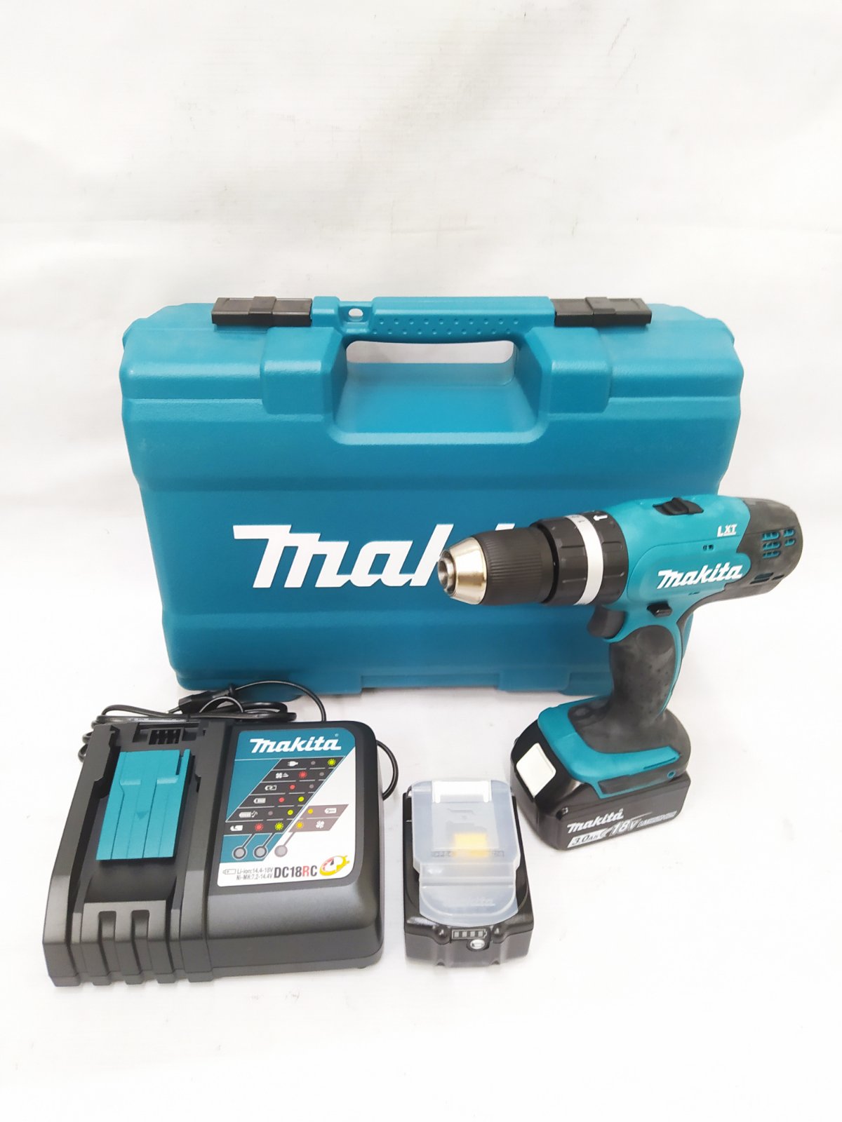 MAKITA DHP453RFX4 Cordless Hammer Driver Drill With Battery and Charger (With Drill Bit Set)18V LXT® Li-Ion 38 N·m (1/2″)