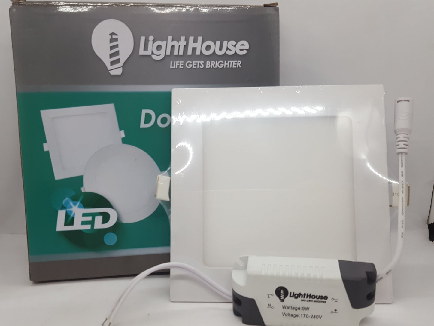 LIGHTHOUSE LED LHDSQR-9W-WW Downlight 630 Lumens 9W