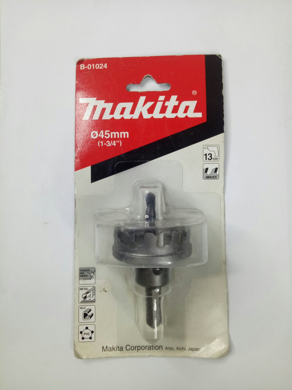 MAKITA B-01024 (45mm") TCT Hole Saw for Metal, Aluminum and PVC