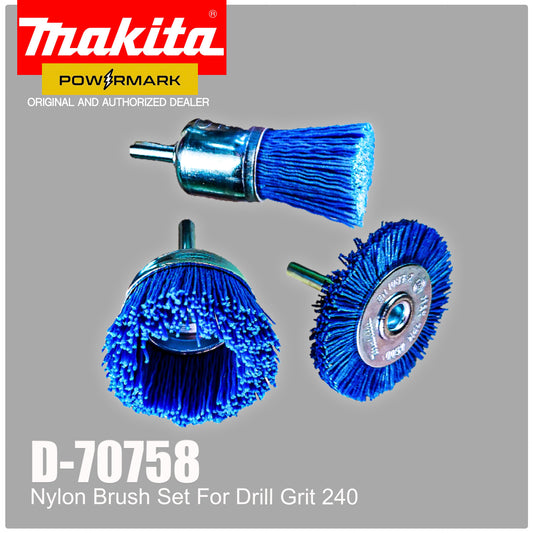 MAKITA D-70758 Nylon Brush Set For Drill Grit 240