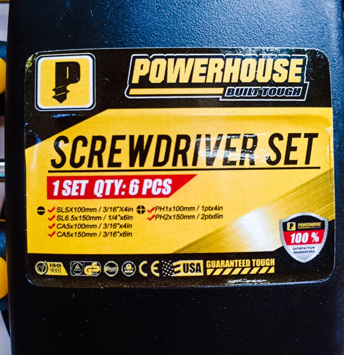 POWERHOUSE Cushion Grip Screwdriver Set 6 pcs