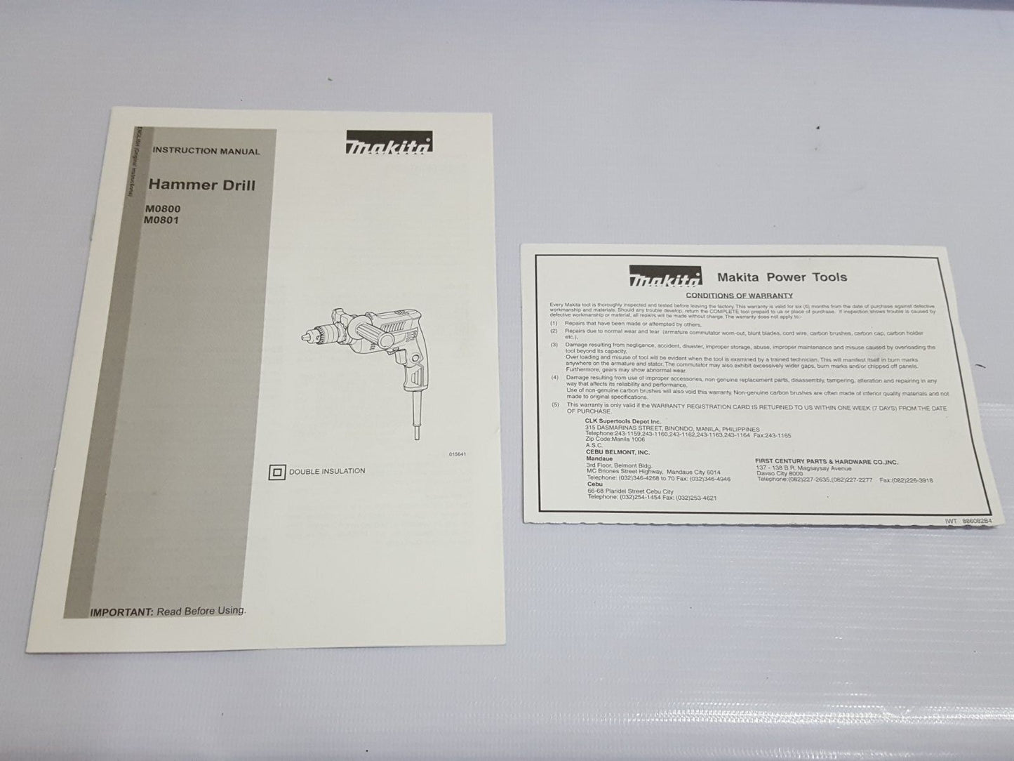 MAKITA M0800M Hammer Drill 500W (3/8″)