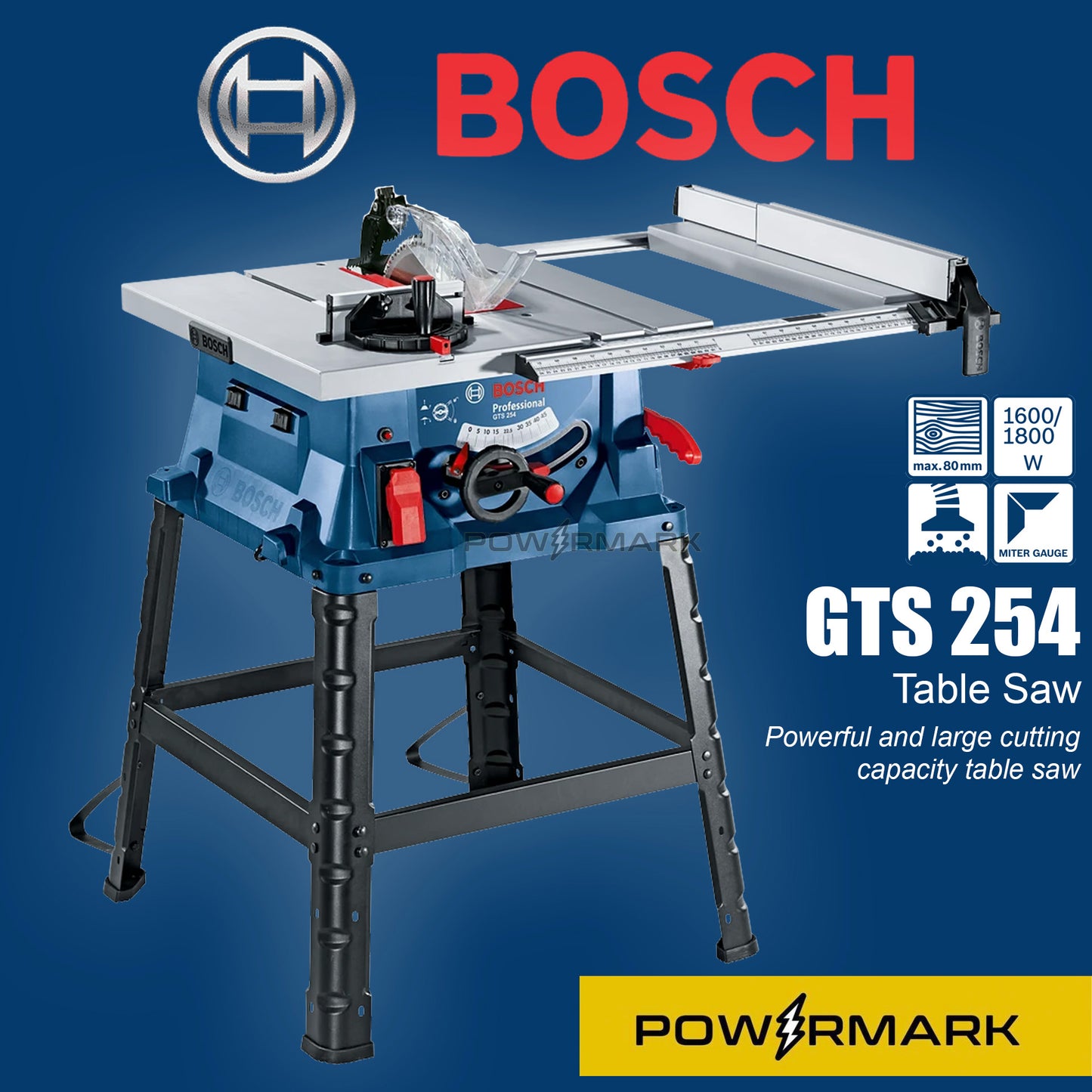 BOSCH GTS 254 Professional Table Saw 1800W