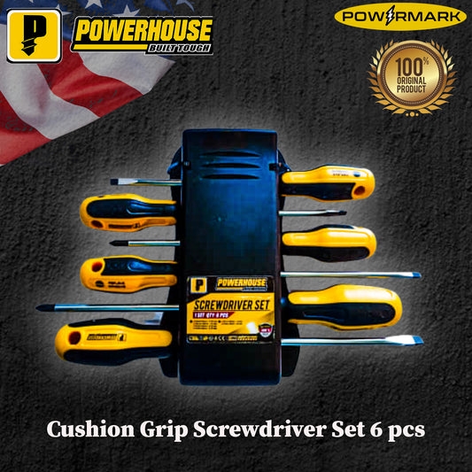 POWERHOUSE Cushion Grip Screwdriver Set 6 pcs