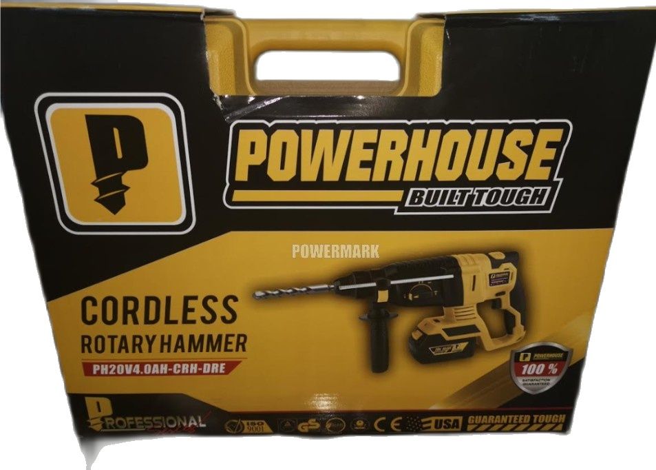 POWERHOUSE PH20V4.0AH-CRH-DRE Cordless Rotary Hammer (Complete with Drill Bits, Battery & Charger)