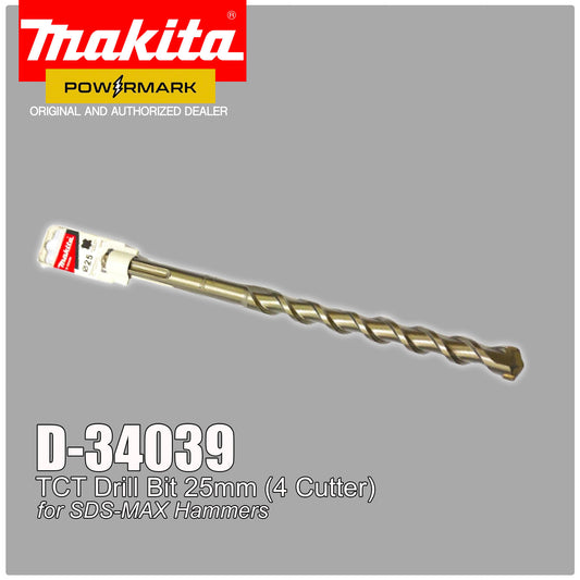 MAKITA D-34039 TCT Drill Bit 25mm (2 Cutter) for SDS-MAX Hammers