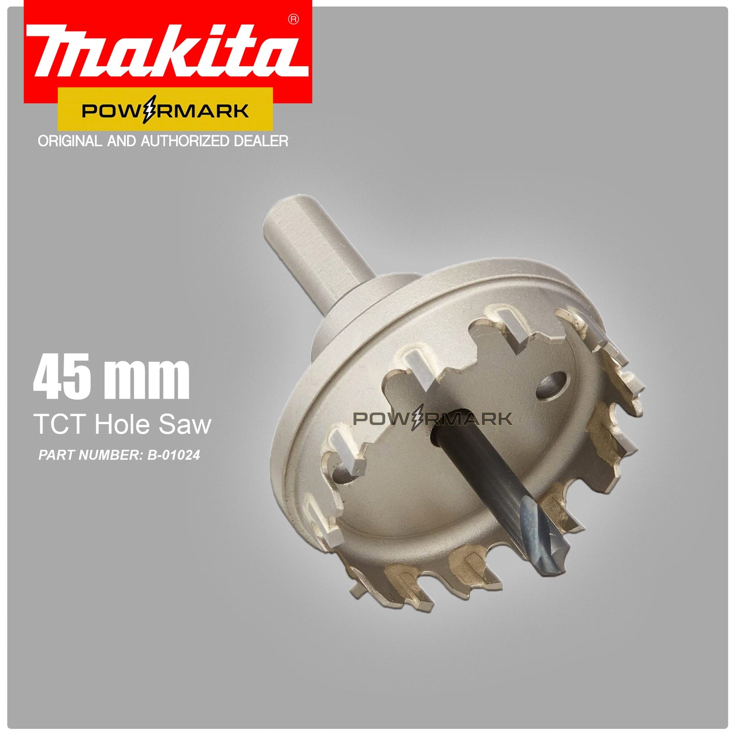 MAKITA B-01024 (45mm") TCT Hole Saw for Metal, Aluminum and PVC