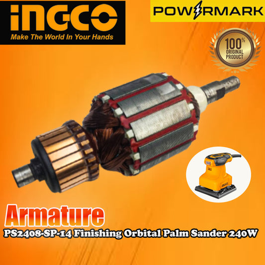 INGCO Armature PS2408-SP-14 Finishing Orbital Palm Sander 240W