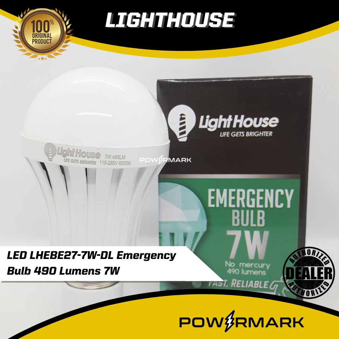 LIGHTHOUSE Led LHEBE27-7W-DL Emergency Bulb 490 Lumens 7W