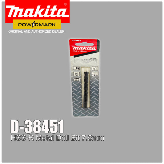 MAKITA D-38451 HSS-R Metal Drill Bit 7.5mm