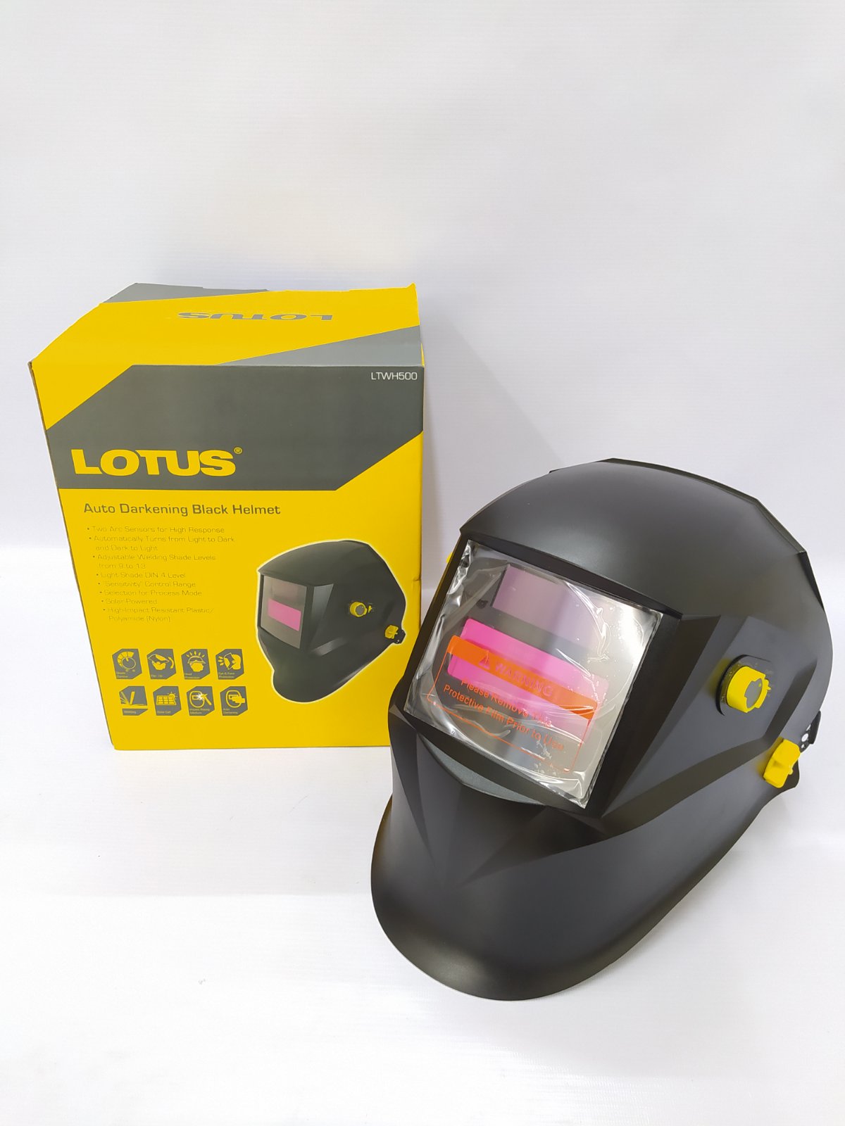 LOTUS LTWH500 Auto Darkening Black Helmet