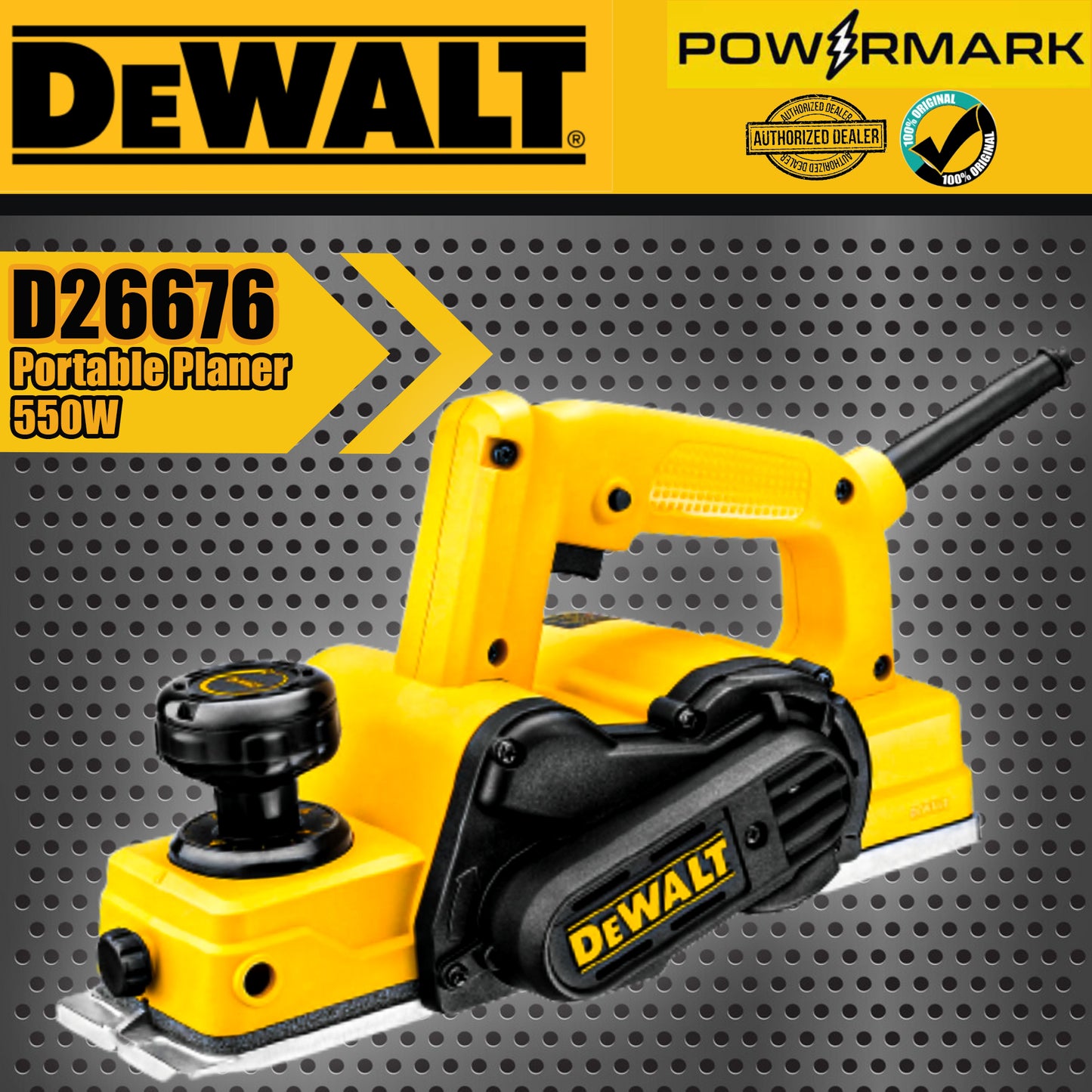 DeWalt D26676 Portable Planer 550W