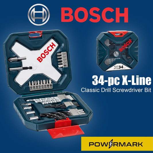BOSCH 2607017405 34-pc X-Line Classic Drill Bit & Screwdriver Bit Set