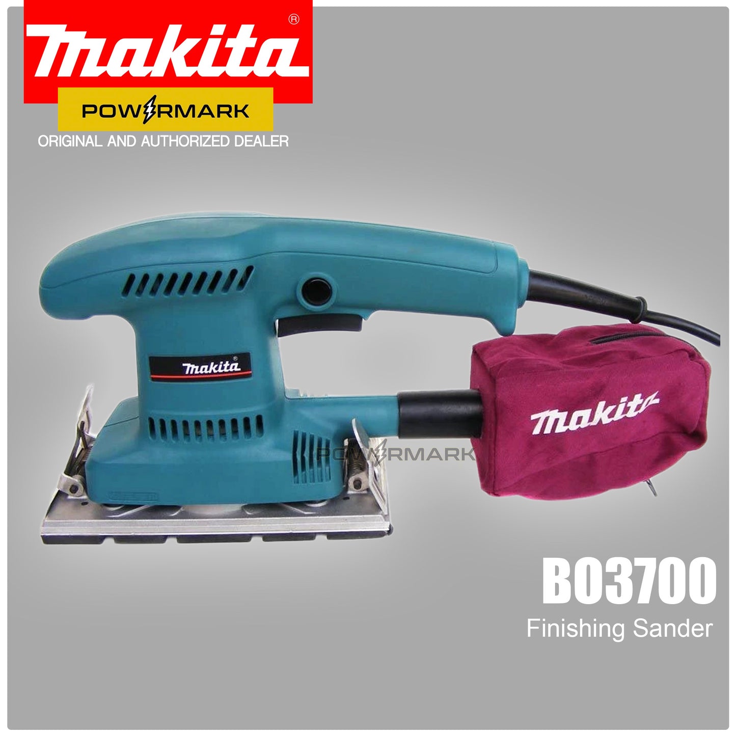 MAKITA BO3700 Finishing Sander 180W (3-5/8″ x 7-1/4″)