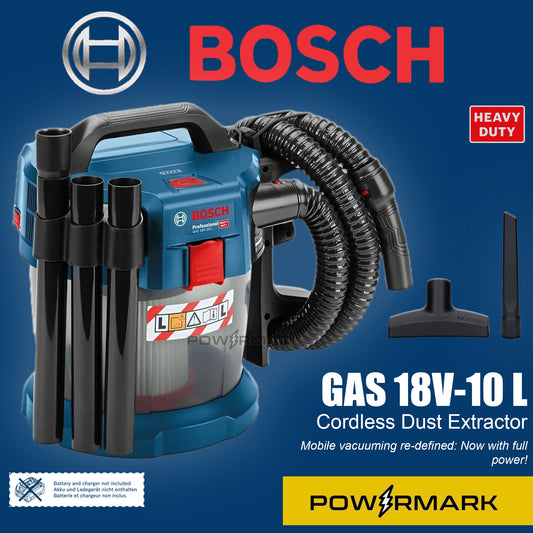 BOSCH GAS 18V-10 L Cordless Vacuum Cleaner / Dust Extractor (BARETOOL)