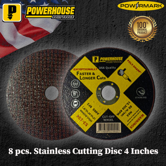 POWERHOUSE 8 pcs. Stainless Cutting Disc 4 Inches