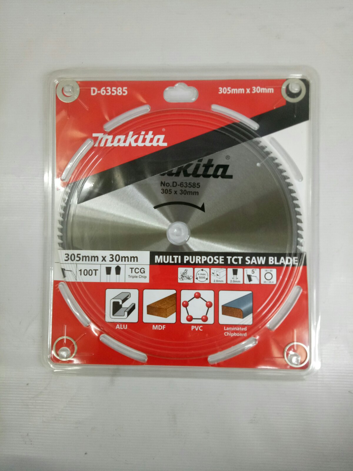 MAKITA D-63585 TCT Circular Saw Blade Multi-Purpose 305 X 30mm 100T