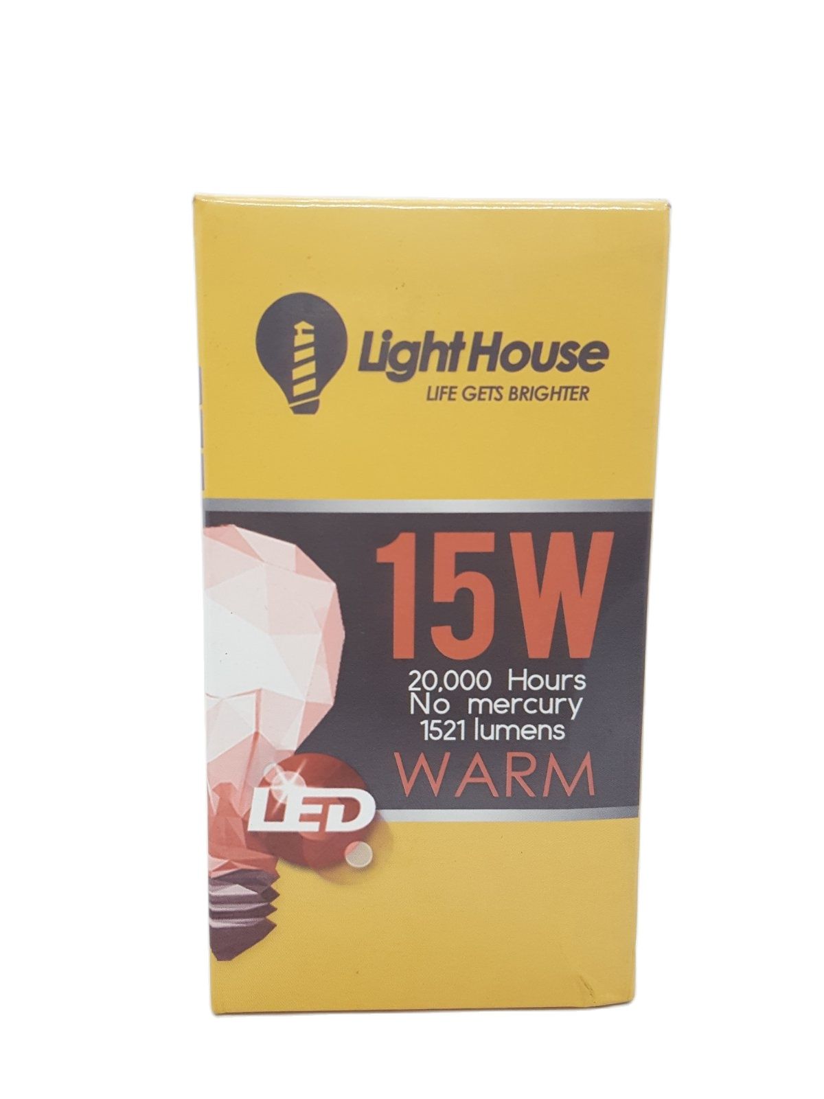 LIGHTHOUSE Warm LHA65E27-15W-WW 1521 Lumens 15W
