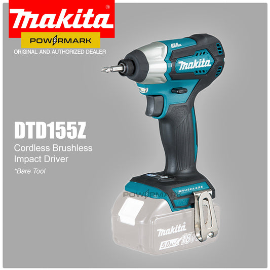 MAKITA DTD155Z 135 N·m (1,240 in.lbs.) Brushless Cordless Impact Driver 18V LXT® Li-Ion [Bare Tool] (1/4″)