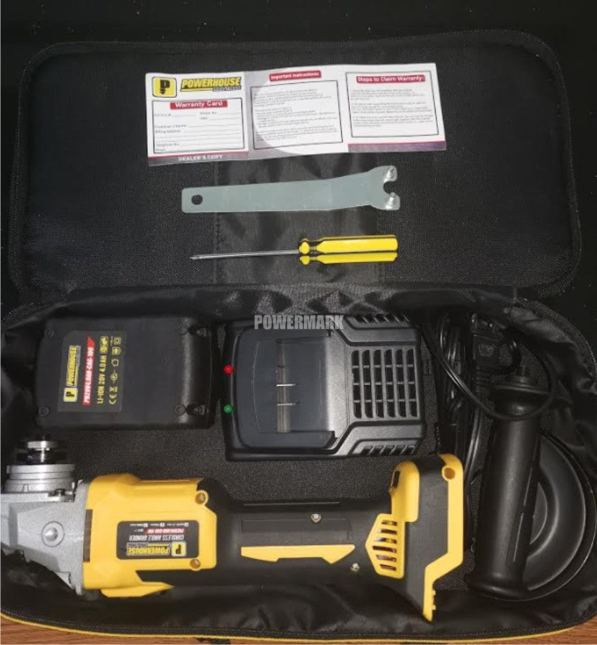 POWERHOUSE PH20V4.0AH-CAG-100 Cordless Angle Grinder (BRUSHLESS with Battery & Charger)