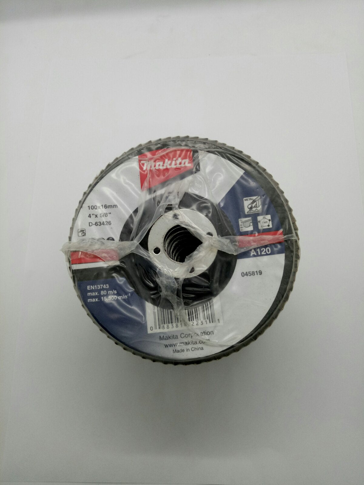 MAKITA D-63426 Abrasive Grinding Flap Disc 4" for Metal and Stainless (Economy) A120 Grit 10pcs