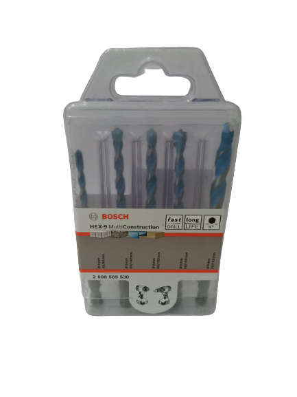 BOSCH 2608589530 Multi-Purpose Drill Bit"Hex-9 Multi Construction" Set (5pcs.)