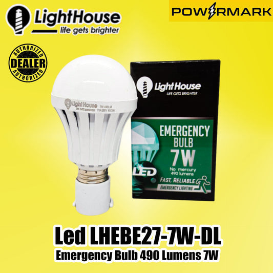 LIGHTHOUSE Led LHEBE27-7W-DL Emergency Bulb 490 Lumens 7W