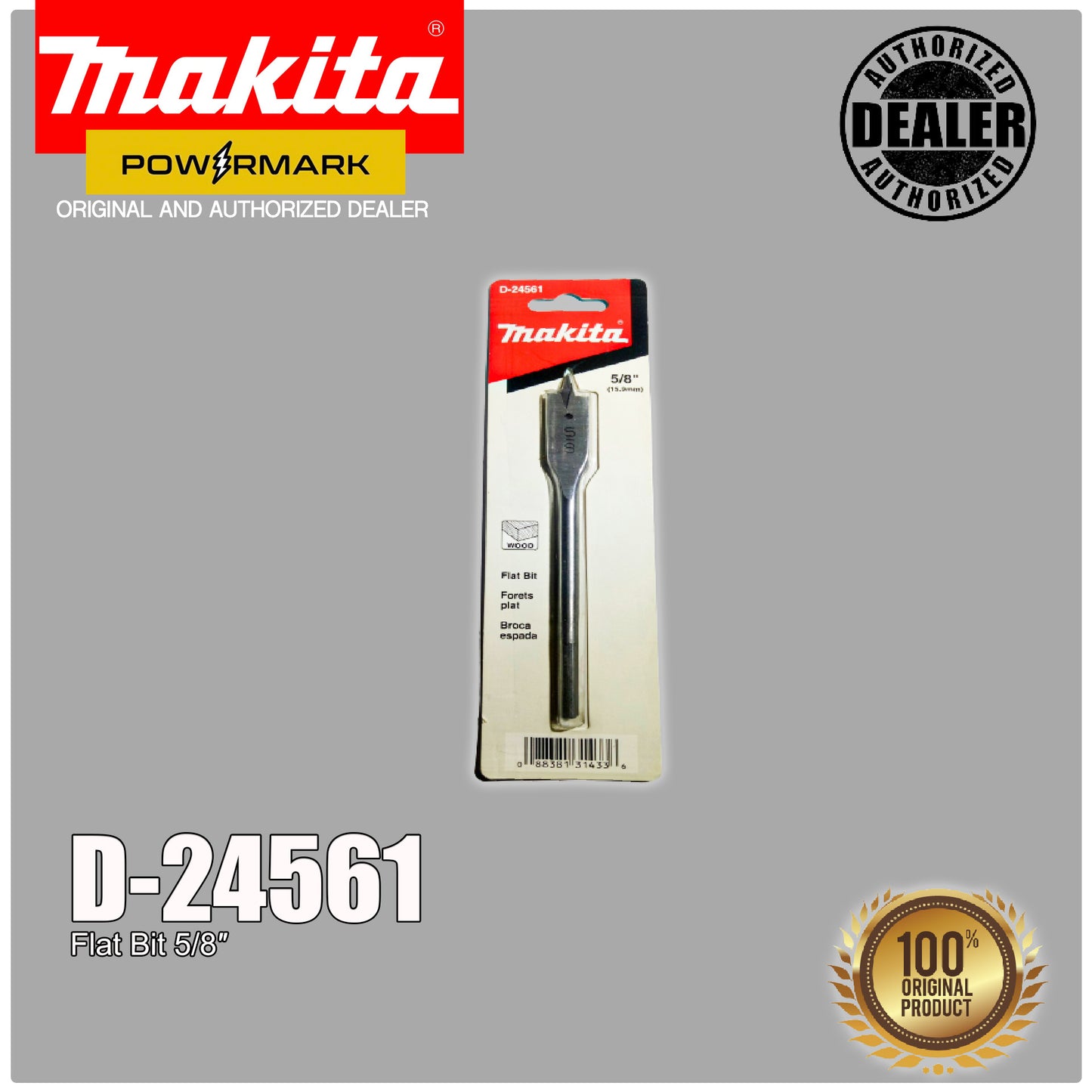 MAKITA D-24561 Flat Bit 5/8″