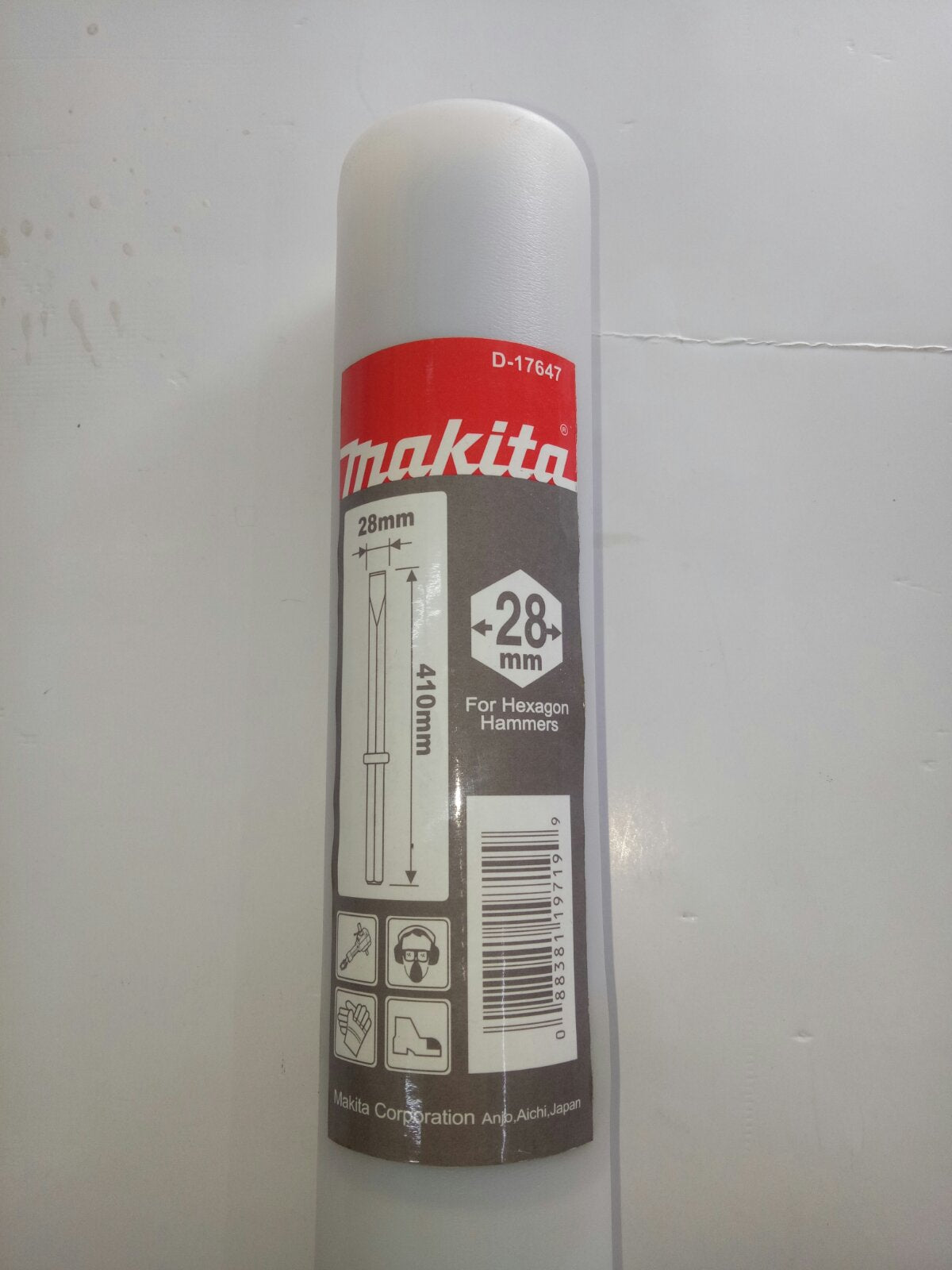 MAKITA D-17647 Cold Chisel for Hex Shank Hammers 28.6mm