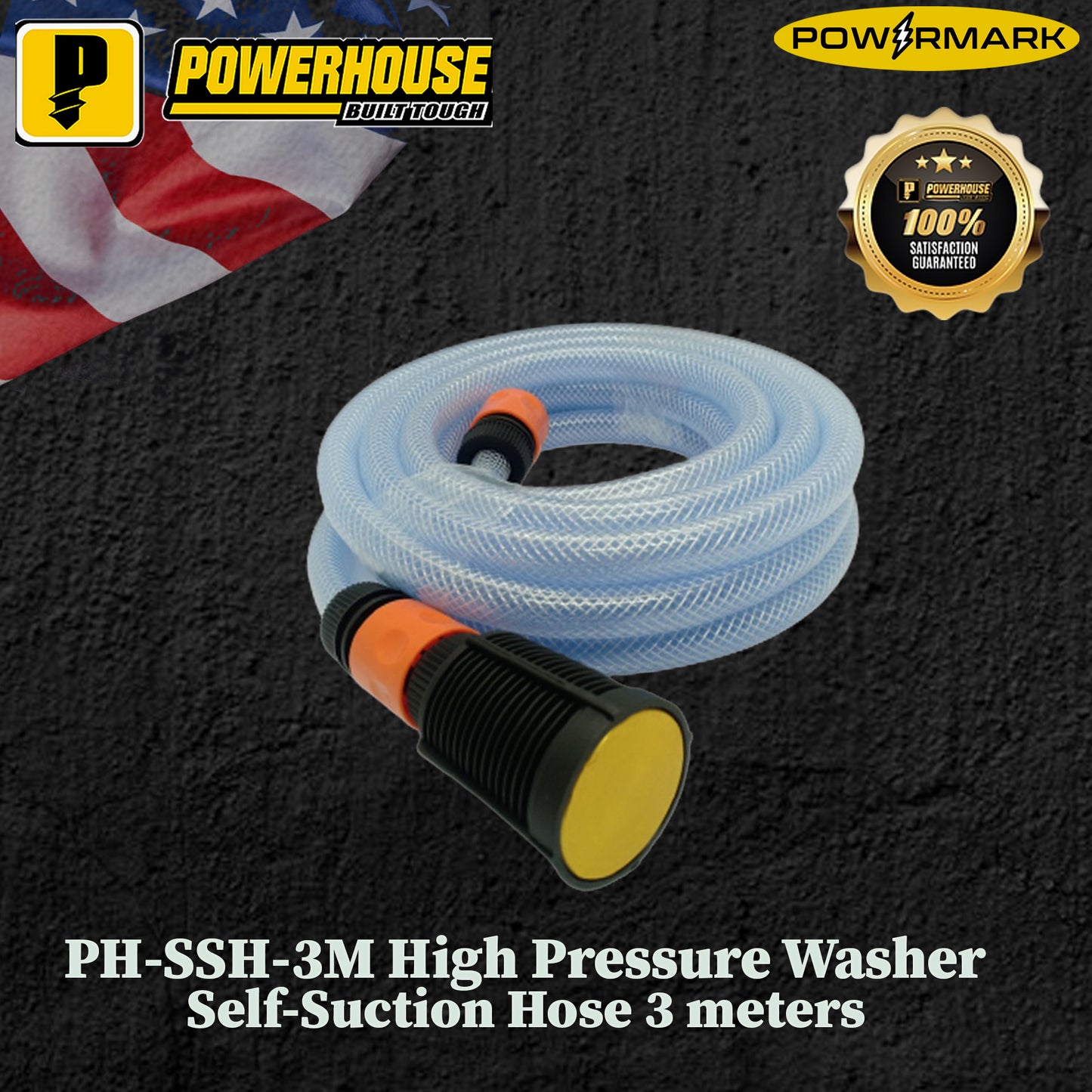 POWERHOUSE PH-SSH-3M High Pressure Washer Self-Suction Hose 3 meters
