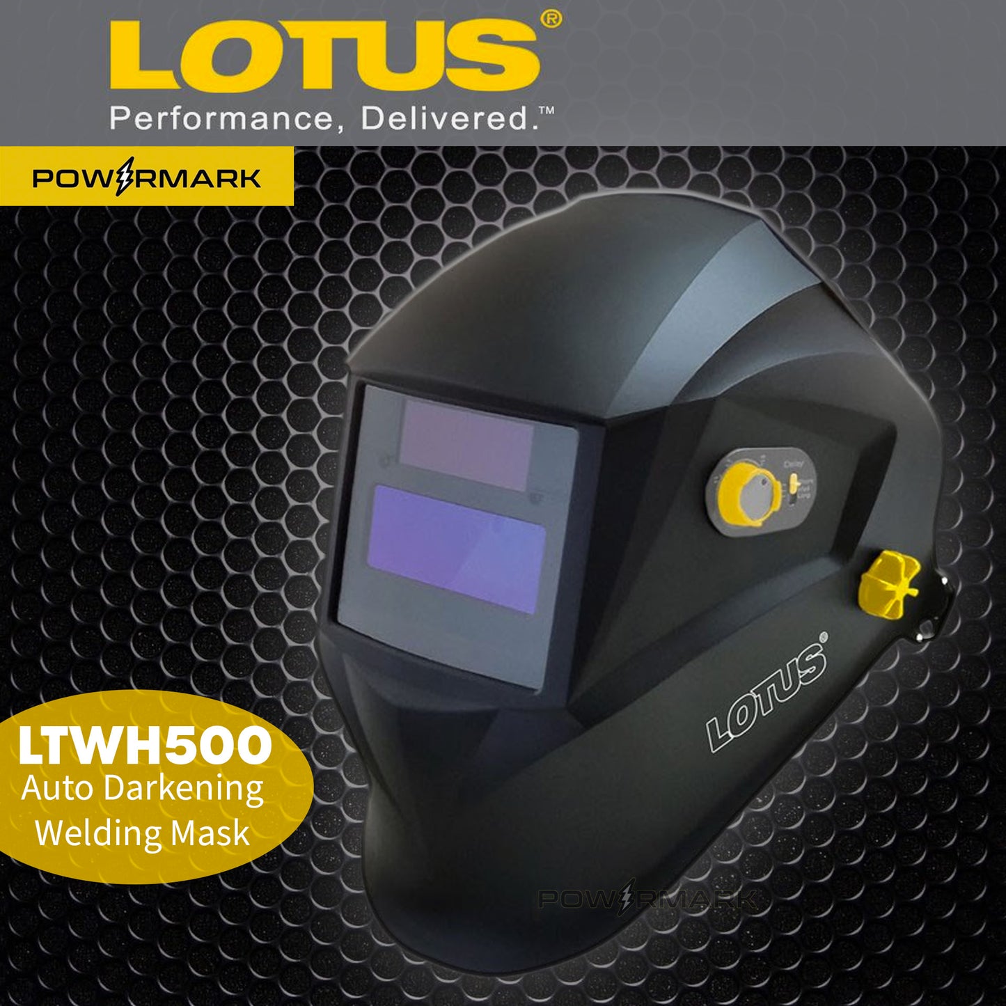 LOTUS LTWH500 Auto Darkening Black Helmet