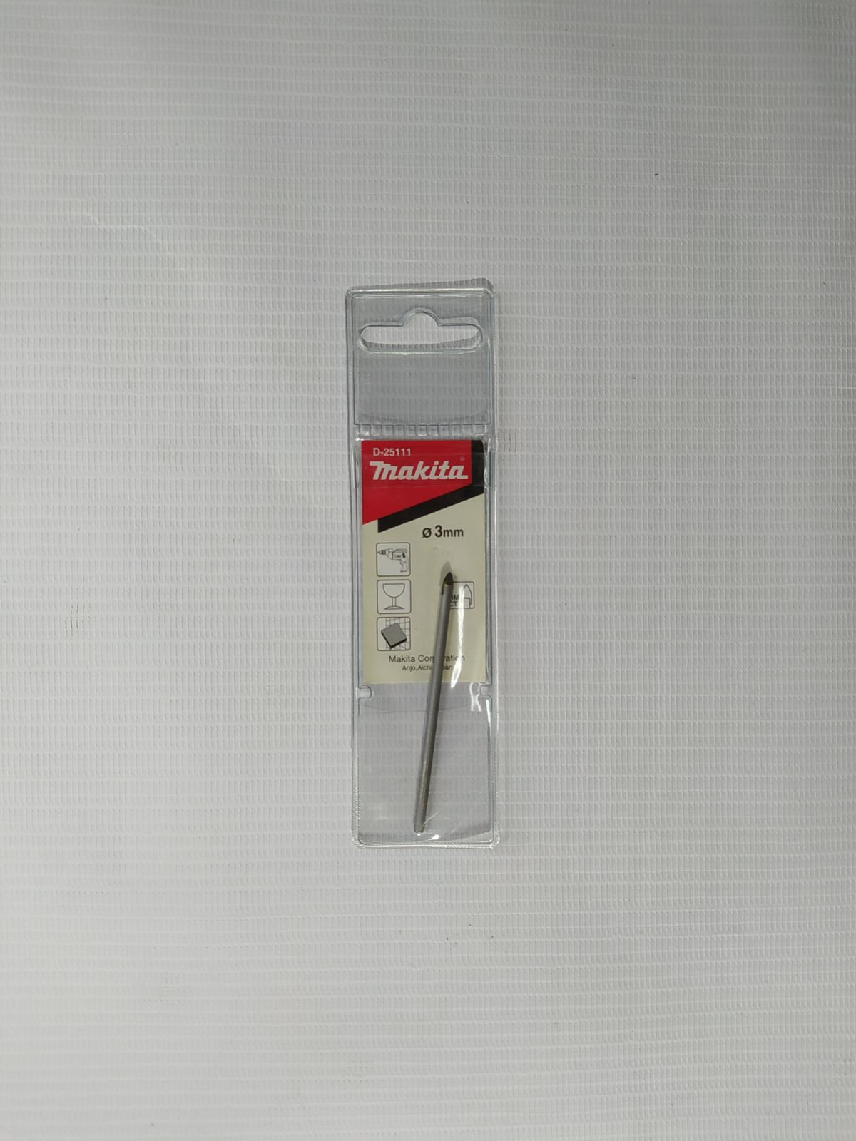 MAKITA D-25111 Glass Bit Straight Shank 3mm