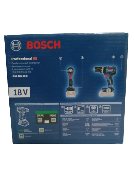 BOSCH GSB 18V-90 C BRUSHLESS Professional Cordless Impact Drill 18V (BARETOOL)