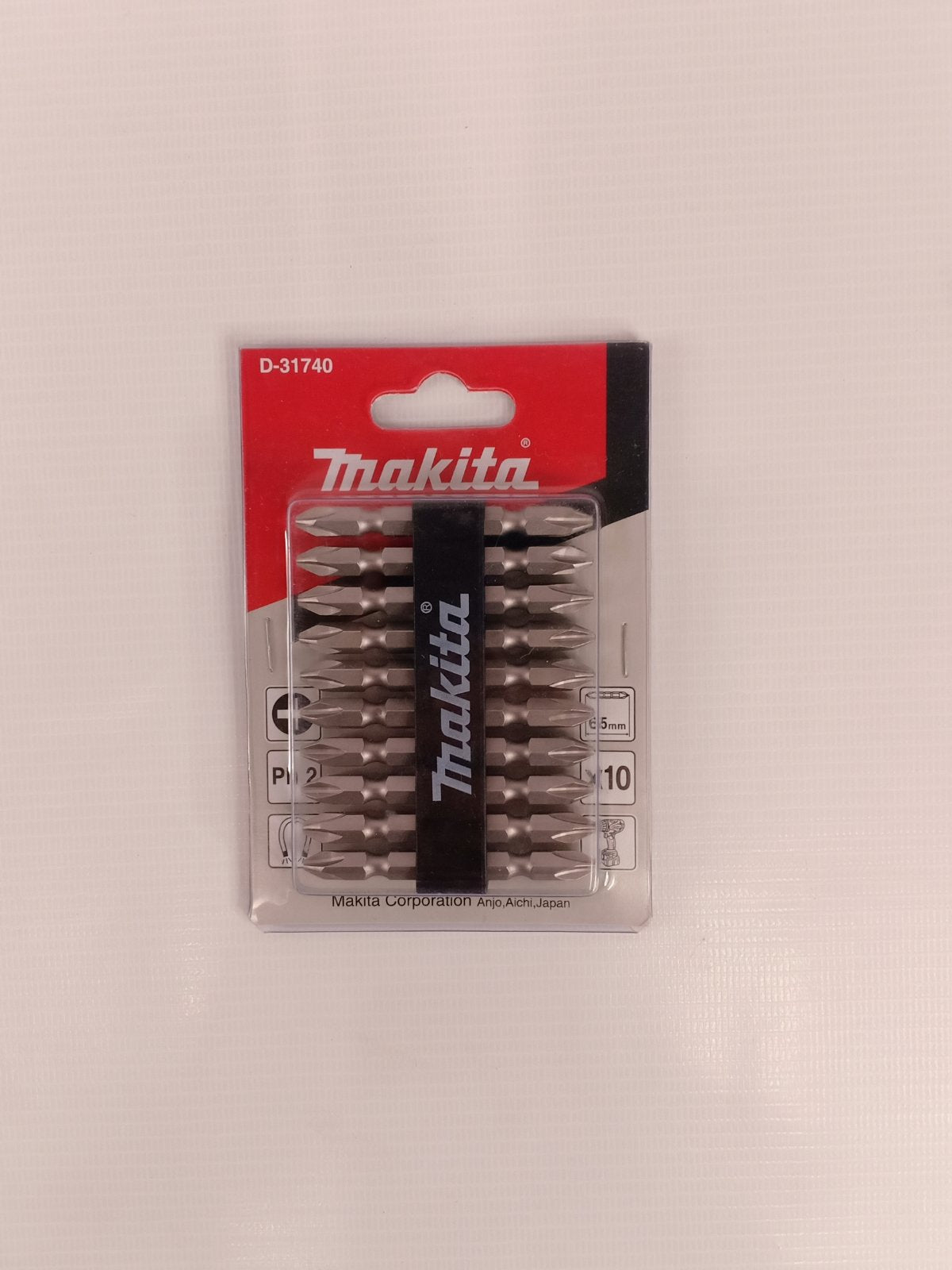 MAKITA D-31740 – Phillips Screwdriver Bit PH2 65mm 1/4″ Hex 10pcs