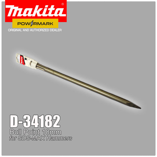 MAKITA D-34182 Bull Point 18mm for SDS-MAX Hammers