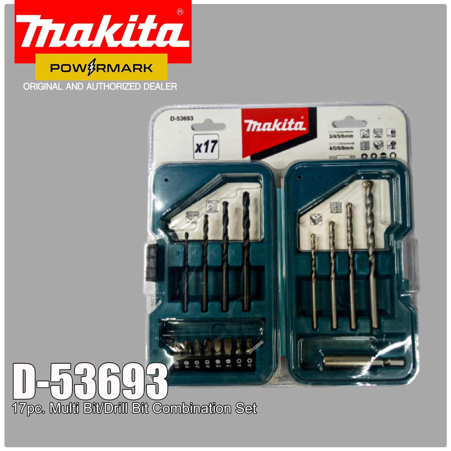 MAKITA D-53693 – 17pc. Multi Bit/Drill Bit Combination Set