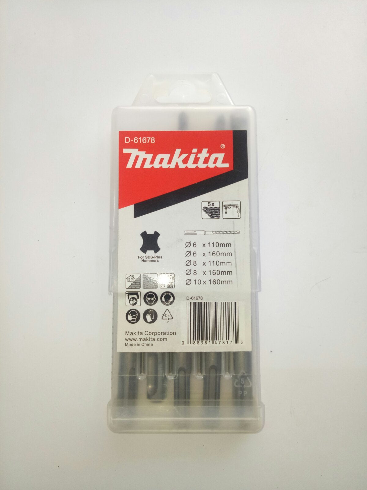 MAKITA D-61678 5-piece Set of SDS-Plus Drills