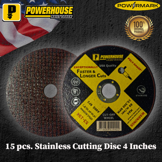 POWERHOUSE 15 pcs. Stainless Cutting Disc 4 Inches