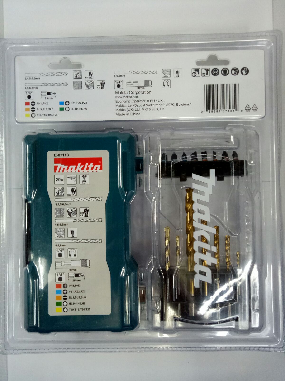 MAKITA E-07113 Clear Case Series 29pcs/set