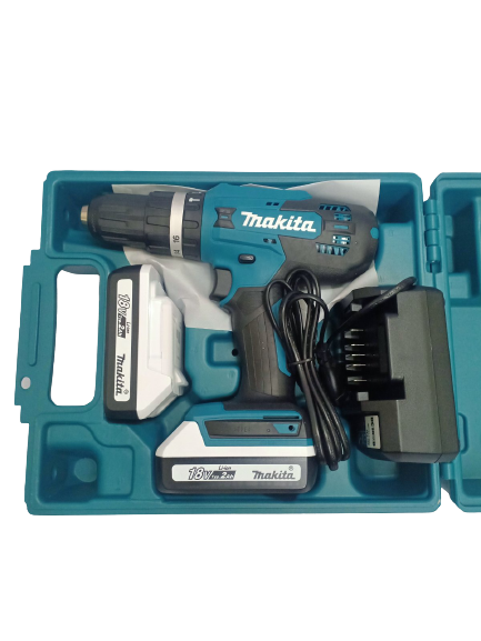 MAKITA HP488D006 Cordless Hammer Driver Drill with Charger and Batteries Set (18V 2.0Ah)