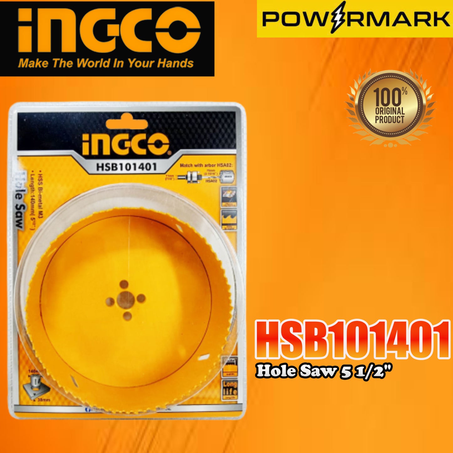 INGCO HSB101401 Hole Saw 5 1/2"