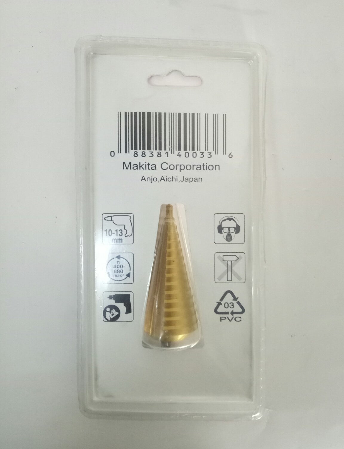MAKITA D-40135 Step Drill Bit Straight Flute TiN Coating 4-32mm
