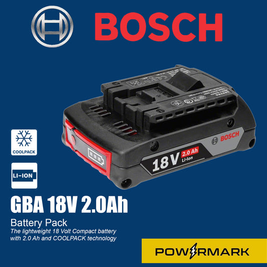 BOSCH GBA 18V 2.0Ah M-B Slide Pack Lithium Ion Battery