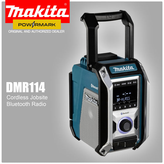 MAKITA DMR114 – AM/FM 35W Cordless Bluetooth Job Site Radio 12Vmax CXT™/18V LXT® Li-Ion/AC [Bare Tool]