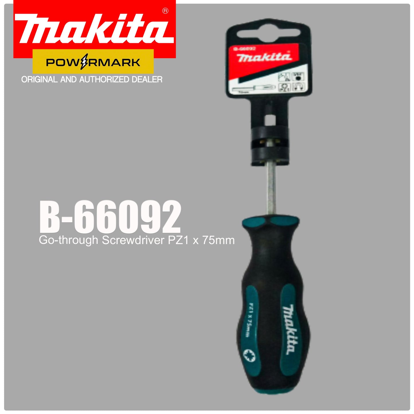 MAKITA B-66092 – Go-through Screwdriver PZ1 x 75mm