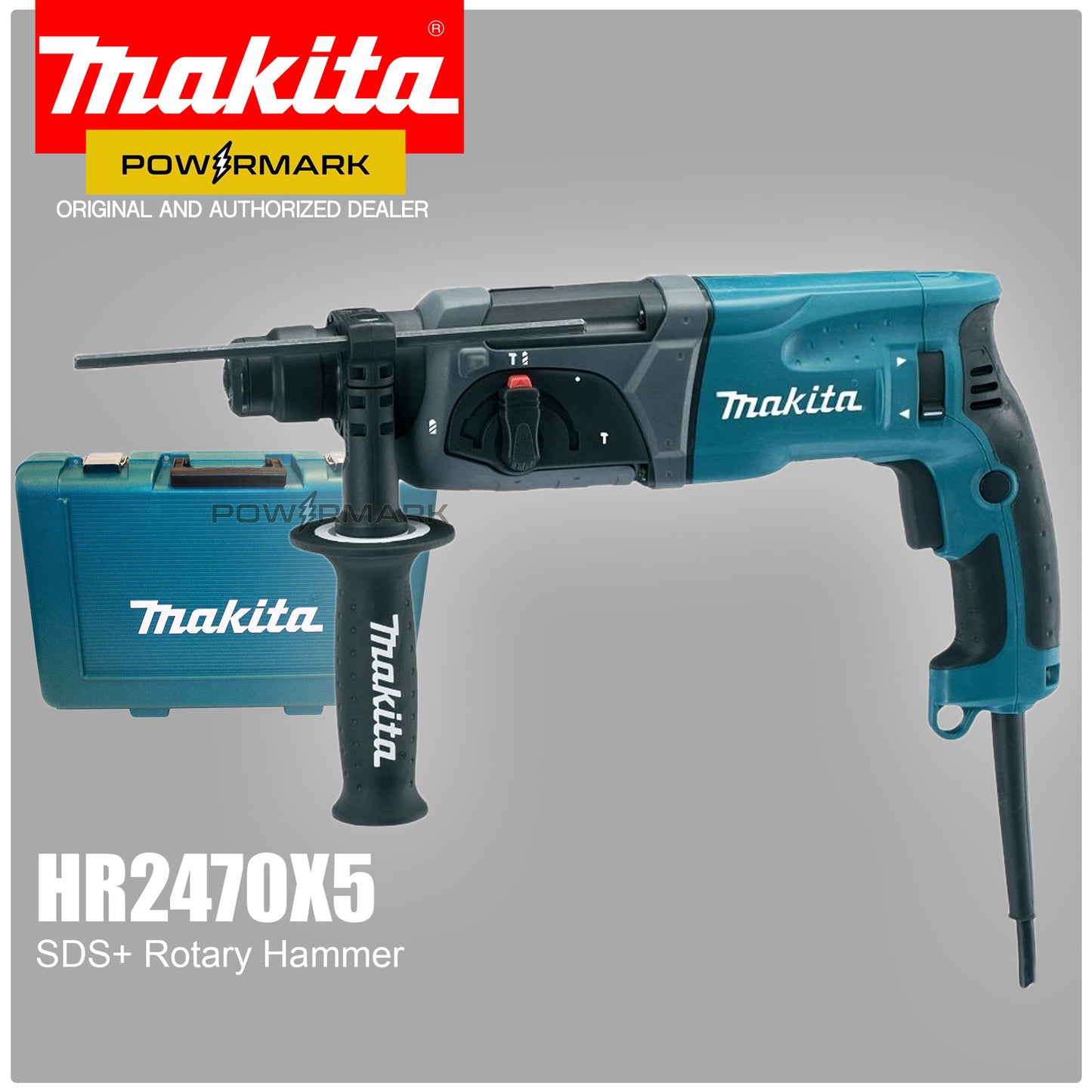 MAKITA HR2470X5 2.7 J Combination Hammer 780W (1.99 ft·lbs)